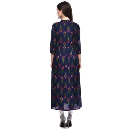 Women’s A-Line Cotton Kurta (BLUE)