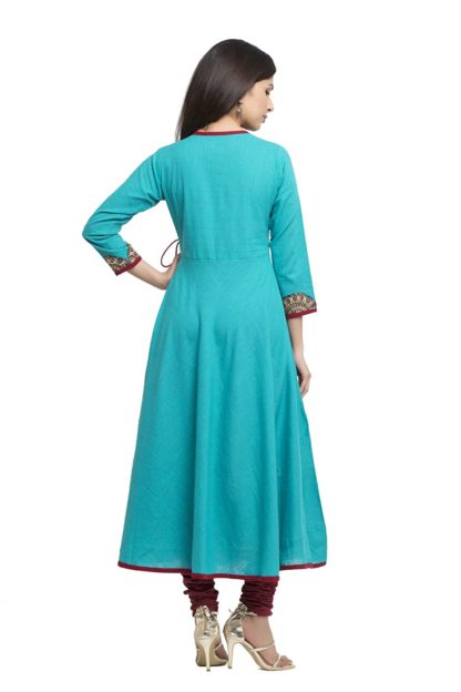 Women's Cotton Patch Work Angrakha Kurta - Image 3