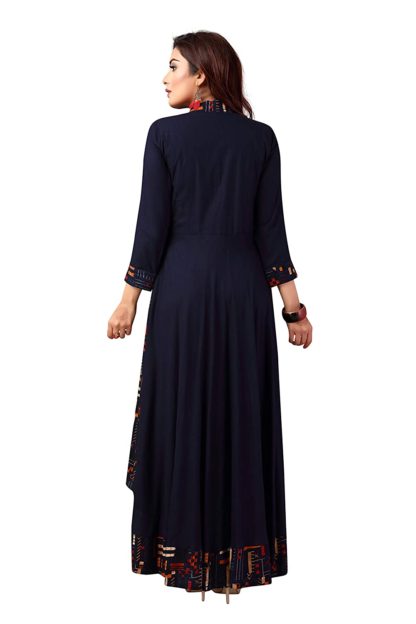 Women’s Rayon Anarkali Blue Elegant Kurta