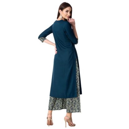 Women’s Rayon Kurta With Palazzo Pant Set