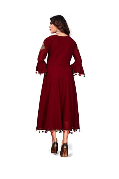 Woman’s Red Anarkali Kurti