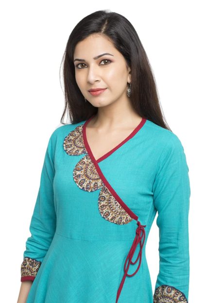 Women's Cotton Patch Work Angrakha Kurta - Image 4