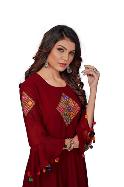 Woman’s Red Anarkali Kurti