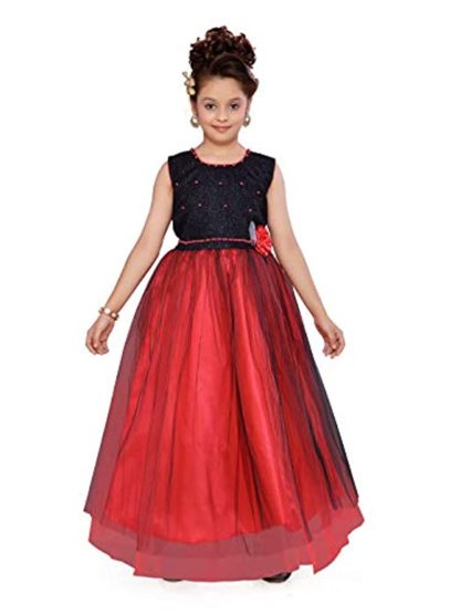 Beautiful Net A-Line Dress for Girls