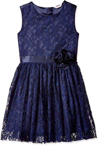 Synthetic Skater Dress For Girls