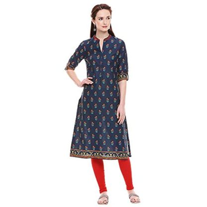 Women’s cotton Straight Kurta From BIBA