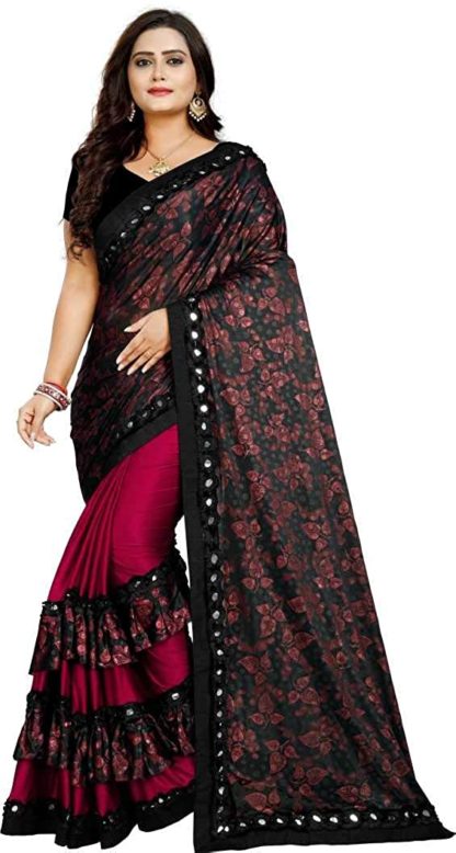 Women’s Banglori Malai Saree with Blouse Piece