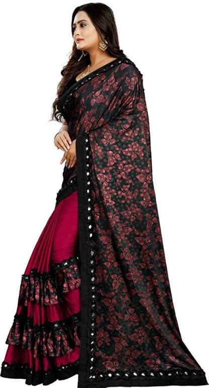 Women’s Banglori Malai Saree with Blouse Piece