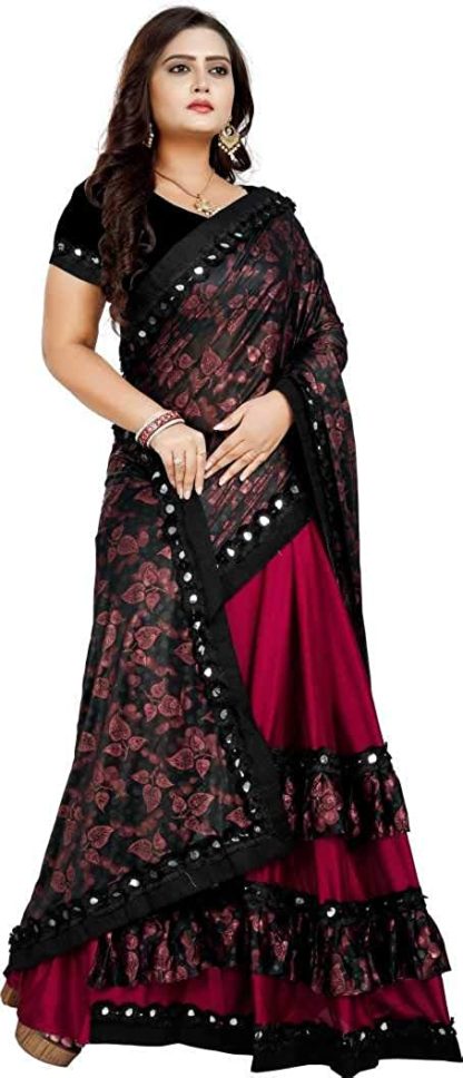 Women’s Banglori Malai Saree with Blouse Piece