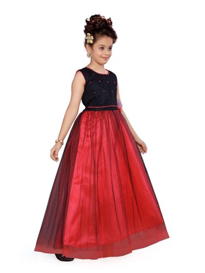 Beautiful Net A-Line Dress for Girls