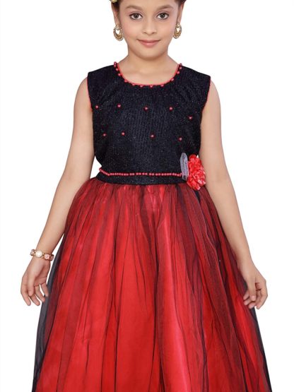 Beautiful Net A-Line Dress for Girls