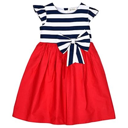 Girl’s Red Cotton A-line Dress (7-8 Years)