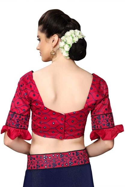 Cotton Silk Embroidery Lace Border Saree with Blouse Piece