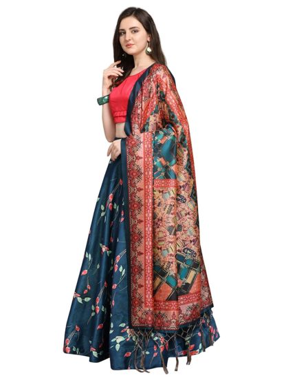 Women's Silk Digital Printed Lehenga Choli Set - Image 3