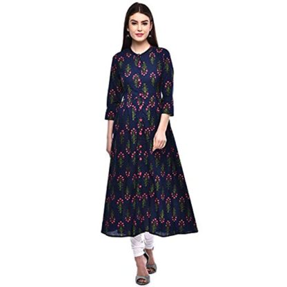 Women’s A-Line Cotton Kurta (BLUE)