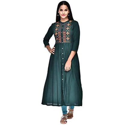 Women’s Ethnic Rayon A-Line Kurta