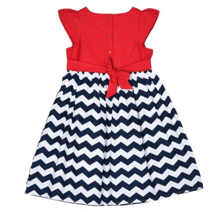 Girls Cotton A-line Dress (Multicolour_7-8 Years)