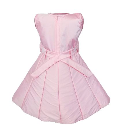 Girls Poly Cotton Bubble Dress (Pink)