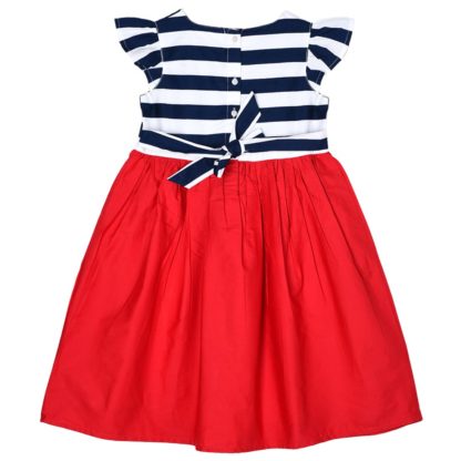 Girl’s Red Cotton A-line Dress (7-8 Years)