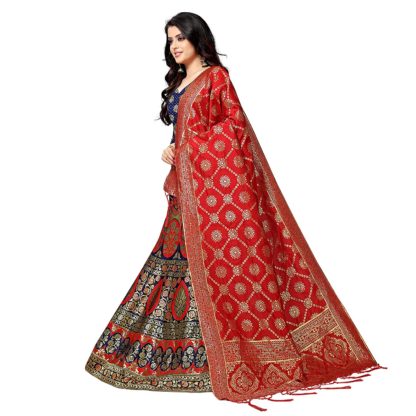 Women’s Jacquard & Banarasi Silk Lehenga Choli Set