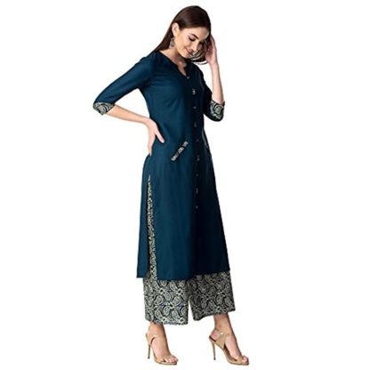 Women’s Rayon Kurta With Palazzo Pant Set