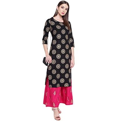 Women’s Rayon Printed Kurta With Palazzo Set