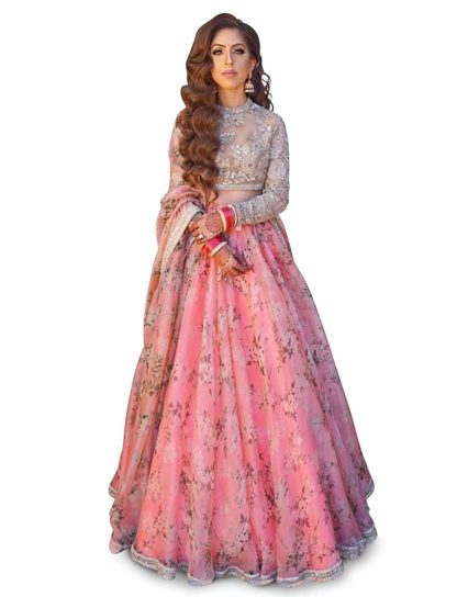 Zeel Clothing Women's Organza Lehenga Choli