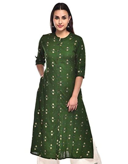 Women’s Cotton Printed A-Line Kurta