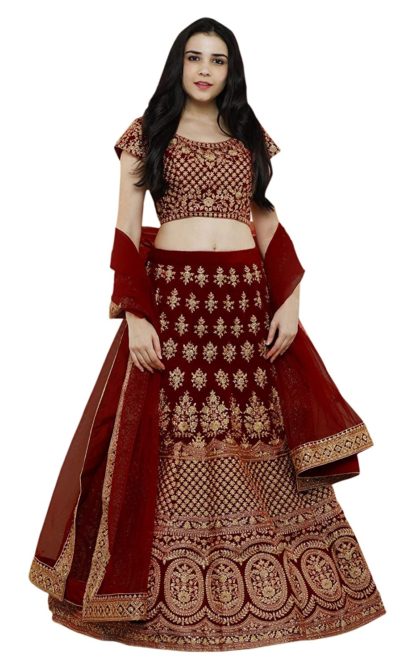 Women’s Pure Silk Semi-Stitched Lehenga Choli Set