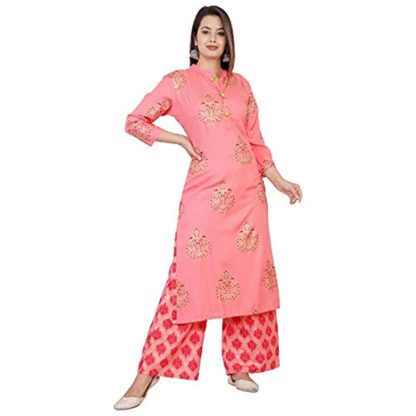 Women’s Printed A-Line Kurta and Palazzo Set