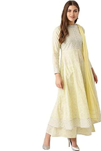 Rayon Printed Kurta Palazzo & Dupatta Set For Women