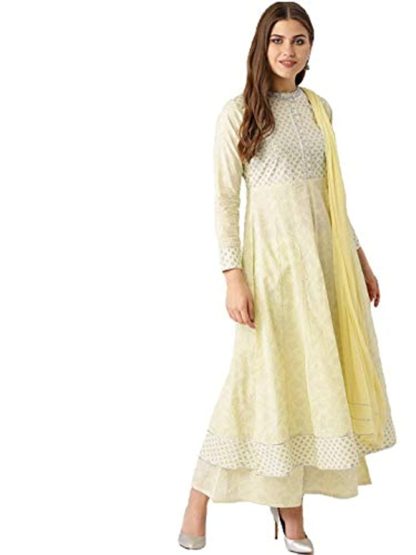 Rayon Printed Kurta Palazzo & Dupatta Set For Women