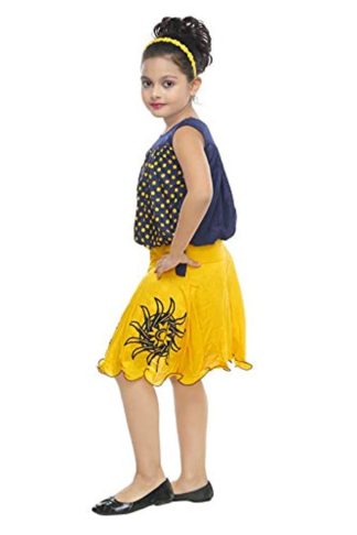 Girl’s Cotton Sleeveless Knee Length Party Dress