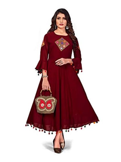 Woman’s Red Anarkali Kurti