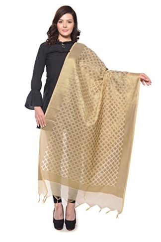 Banarasi Silk-Cotton Blend Chanderi Dupatta