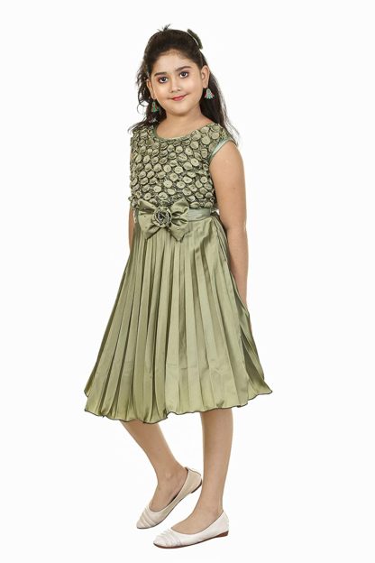 Girls Satin Made Western Frock - Fshoppers