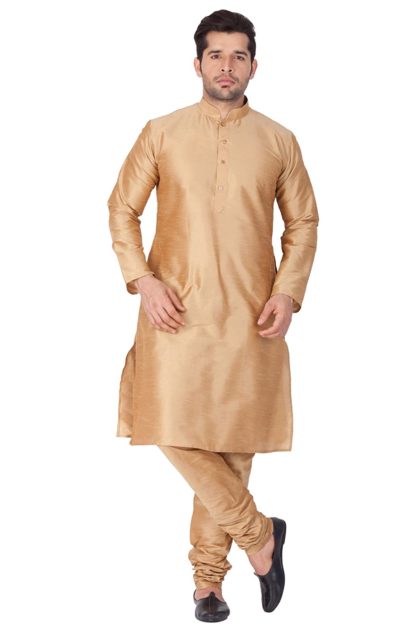 Father- Son Duo Cotton Silk Kurta Pyjama Set