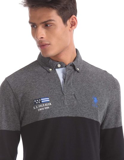 US Polo Association Men’s Regular Polo Full Sleeve T-Shirt