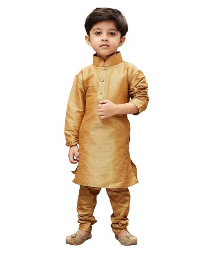 Father- Son Duo Cotton Silk Kurta Pyjama Set