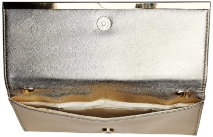 Lino Perros Women's Synthetic Clutch (Golden) - Image 6