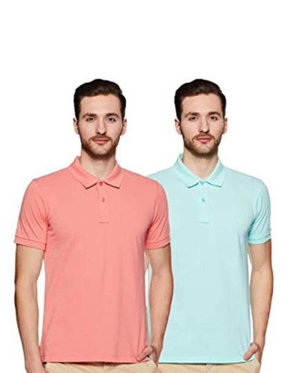 Men’s Solid Regular Half Sleeve Polo T-shirt (Combo pack)