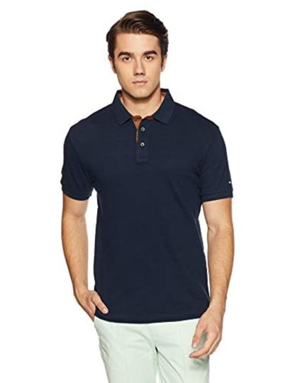 Men’s Geometric Print Regular Fit Polo T-shirt