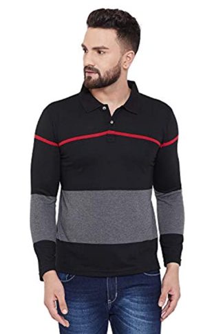 Men’s Full Sleeves Striper Polo T-Shirt