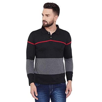 Men’s Full Sleeves Striper Polo T-Shirt