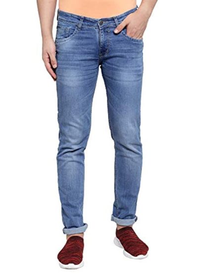 Cantabil Men’s Carbon Blue Narrow Fit Jeans