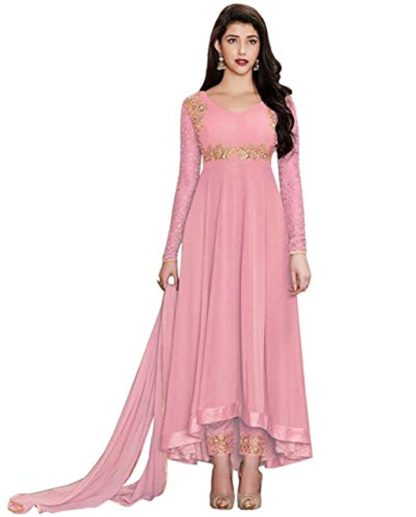 Women’s Embroidered Anarkali Semi Stitched Gown