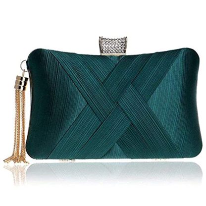 Women's Elegant Tassel Velvet Evening Party Clutch Bags - Image 2