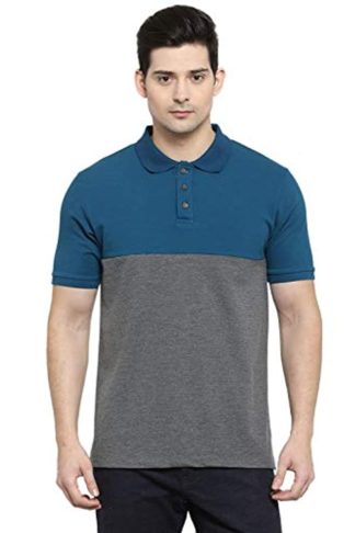 Men’s Half Sleeves Polo Neck Cotton Blend T-Shirt