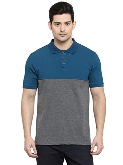 Men’s Half Sleeves Polo Neck Cotton Blend T-Shirt