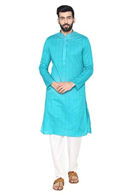 Manyavar Men’s Blended Kurta & Pyjama Set